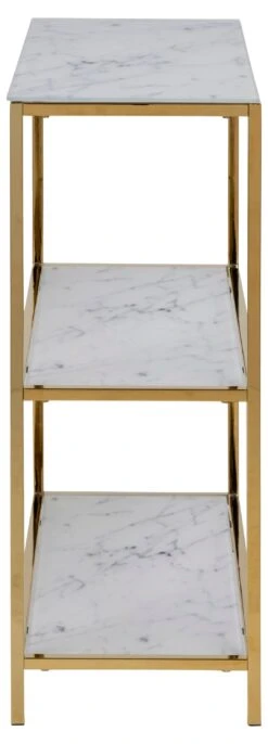Sidetable Alisma 70x30cm 1 Legplank - Wit Marmer/ Goud -Emob 5CE982CB DFC9 4AF0 97BC 40E3C0F80B04 e95b