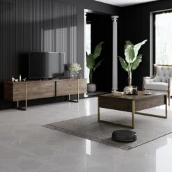 Modern TV-meubel | Woody Mode | Walnoot Goud". -Emob 618BLY1103 20 202 8067