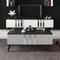 Moderne Antraciet Witte Salontafel Van Woody Fashion". -Emob 618BLY1127 20 202 b961