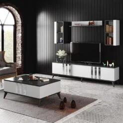 Moderne Antraciet Witte Salontafel Van Woody Fashion". -Emob 618BLY1127 20 203 930e