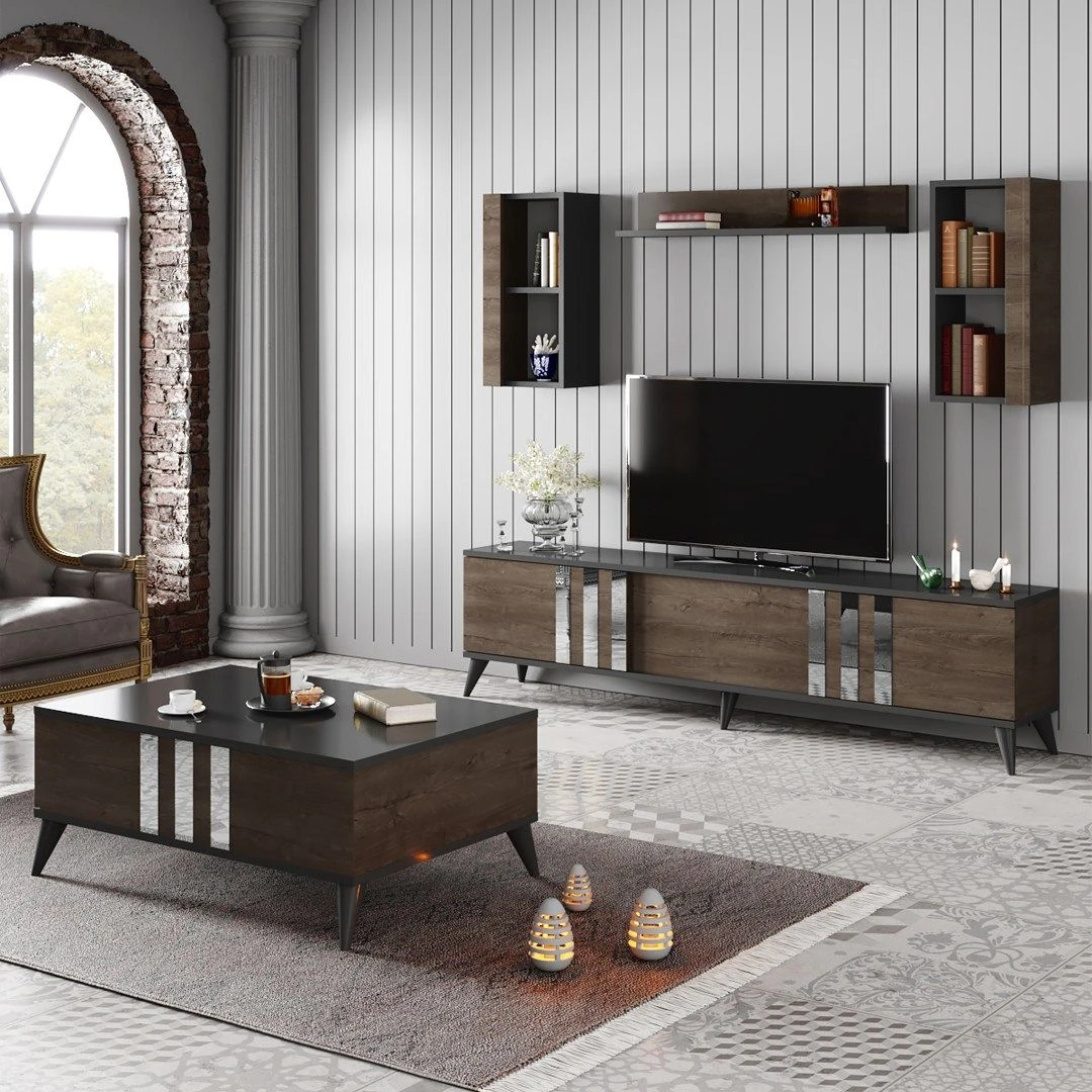 Woody Fashion Salontafel | 18mm Melamine | Antraciet Notenhout 5 Woody Fashion Salontafel | 18mm Melamine | Antraciet Notenhout - Afbeelding 5