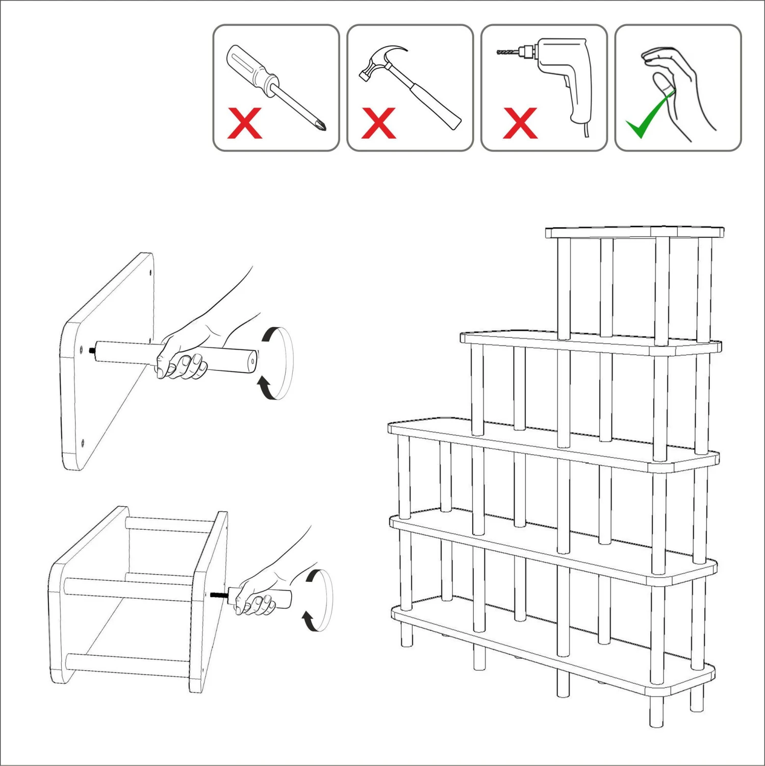 Dora Boekenplank | 100% Melamine | 25mm Dikte | Zwart Atlantic Pine 2 Dora Boekenplank | 100% Melamine | 25mm Dikte | Zwart Atlantic Pine - Afbeelding 2