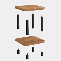 Dora Bijzettafel | 100% Melamine | Zwart Atlantisch Pijnboom -Emob 688DRA1305 20 203 e3f9