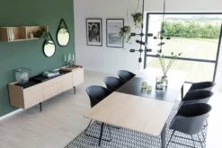 Dressoir Cecile 200cm, 4 Deuren - Beige/ Zwart -Emob 6E336A15 CD44 4467 8503 0754B1504E57 3919