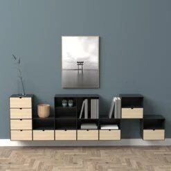 Zwevend Nachtkastje Jolie 1 Lade - Zwart/beige -Emob 722D700A CD23 4378 AF80 E72EE456A625 bc05