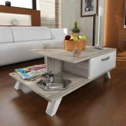 Houten Kunst Salontafel | 100% Melamine | 18mm Dikte | Cordoba Wit