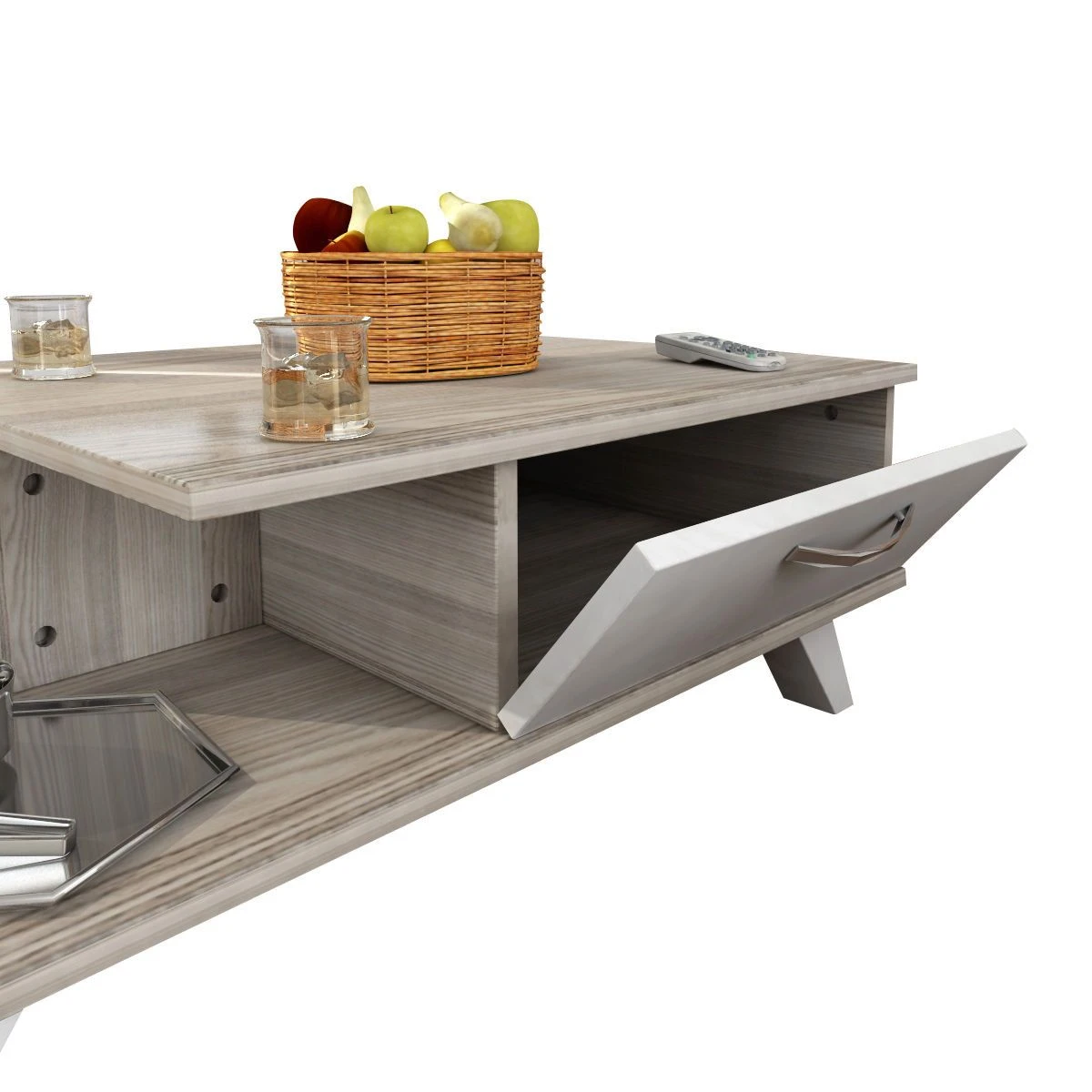 Houten Kunst Salontafel | 100% Melamine | 18mm Dikte | Cordoba Wit 3 Houten Kunst Salontafel | 100% Melamine | 18mm Dikte | Cordoba Wit - Afbeelding 3