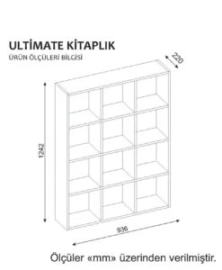 Houten Kunst Boekenplank | 100% Melamine | 18mm Dik | Wit -Emob 731WAT3621 20 203 14ba