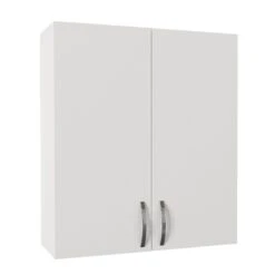 Wooden Art Kunstbadkamerkast | 100% Melaminegecoat Spaanplaathout Van 18 Mm Dik | 70 X 80 X 27cm | Wit -Emob 731WAT3912 3 18ab