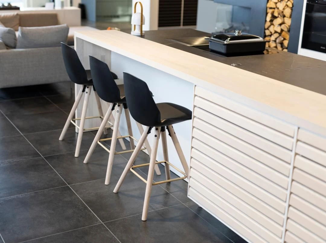 Counterstoel Sammy - Zwart/beige 9 Counterstoel Sammy - Zwart/beige - Afbeelding 9