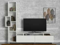 TV-meubel MELAMINE | Woody Mode | 160x166 | Wit