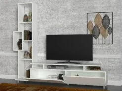 TV-meubel MELAMINE | Woody Mode | 160x166 | Wit 10 TV-meubel MELAMINE | Woody Mode | 160x166 | Wit -Emob 745DCD3011 20 203 80b1