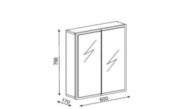 Woody Fashion Badkamerkastje | 100% Melaminegecoat Met Spaanplaathout Van 18 Mm Dik | 17 Cm X 60 Cm X 77 Cm | Wit -Emob 745DCD3901 20 206 e2a6