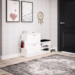 Schoenenkast Elegance | 18mm Melamine Coating | Wit | Aan De Muur Te Bevestigen