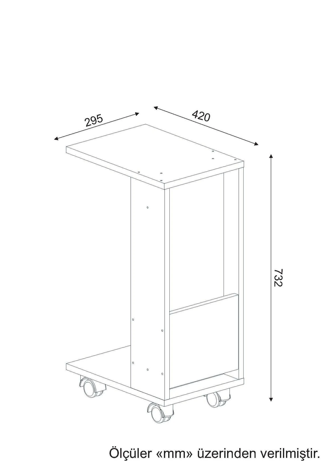 Furny Home Bijzettafel | Melamine Gecoat | 18mm | Wit 2 Furny Home Bijzettafel | Melamine Gecoat | 18mm | Wit - Afbeelding 2