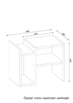 Furny Home Bijzettafel | 18mm Dikte | 49" Breedte | Wit -Emob 756FRN2810 20 203 4fc5