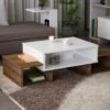 Furny Home Salontafel | 18mm Dikte | Wit Walnoot