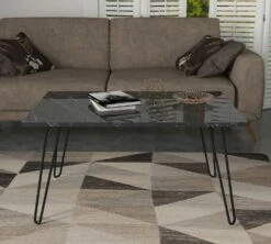 Furny Home Salontafel | 100% Melamine | 18mm Dik | Marmer Zwart -Emob 756FRN2834 20 202 a057