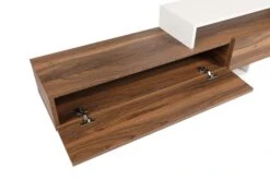 Furny Home TV-meubel | 100% Gemelamineerd Board | 180 Cm Breedte | Wit Teakhout -Emob 756FRN3042 20 2013 6065