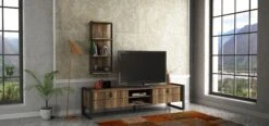 Furny Home TV-meubel | 18mm Dikte | Notelaar | Metalen Poten -Emob 756FRN3057 20 203 1eb6