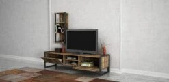Furny Home TV-meubel | 18mm Dikte | Notelaar | Metalen Poten -Emob 756FRN3057 20 204 dea2