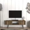 Furny Home TV Stand | 100% Melamine | 18mm Dikte | Metalen Poten | 120x43cm | Notelaar