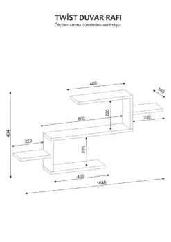 Furny Home Boekenplank | 18mm Dik | 104cm B X 49cm H | Wit -Emob 756FRN3601 20 203 61a3