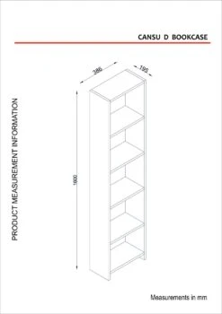 Furny Home Boekenplank | Melamine Gecoat | 18mm Dikte | Wit -Emob 756FRN3612 20 204 d491