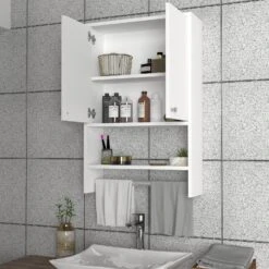 Badkamermeubel Furny Home | 100% Melamine | 19,5 X 59,3 X 90 Cm | Kleur: Wit -Emob 756FRN3907 3 7f76