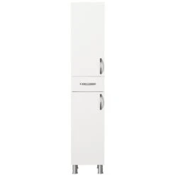 Furny Home Badkamermeubel | 100% Melaminegecoat Met Spaanplaathout Van 18 Mm Dik | 31,30 X 35 X 179 Cm | Wit -Emob 756FRN3912 3 2121