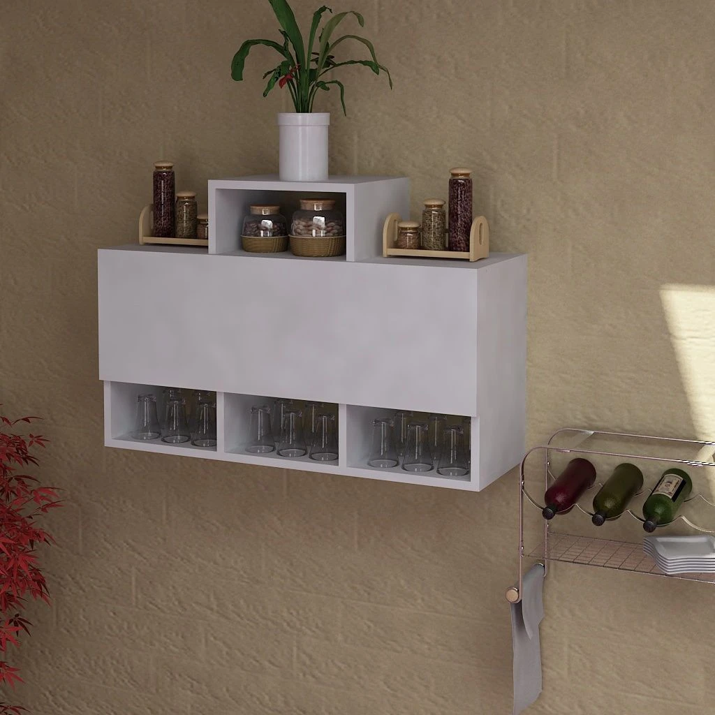 Furny Home Wandkast | 18mm Dik | 90x61x29cm | Wit 1 Furny Home Wandkast | 18mm Dik | 90x61x29cm | Wit