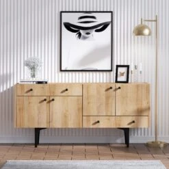 Elegance Console | 18mm Dik | 140cm Breed | Talrijke Planken | Eiken Zwart