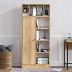 Elegance Boekenplank | Eiken | 18mm Dikte | 60x30x170 Cm