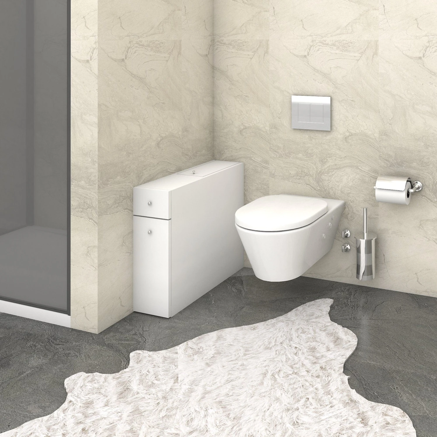 Almaren Badkamer- En Toiletmeubel | 2 Laden | 100% Melaminegecoat | 60 X 19 X 55 Cm | Bevestigbaar Aan De Muur | Wit 2 Almaren Badkamer- En Toiletmeubel | 2 Laden | 100% Melaminegecoat | 60 X 19 X 55 Cm | Bevestigbaar Aan De Muur | Wit - Afbeelding 2