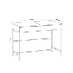 Elegante Eiken Zwarte Make-up Tafel - Opbergruimte En Stijl 12 Elegante Eiken Zwarte Make-up Tafel - Opbergruimte En Stijl -Emob 793ELG4101 20 207 da91