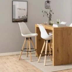 Barstoel Dimar - Wit/eik -Emob 7C73412D 5FA9 40BF A29E 1515B2C3A2B2 1 1 5611