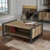 Elegante Walnoot Antraciet Salontafel