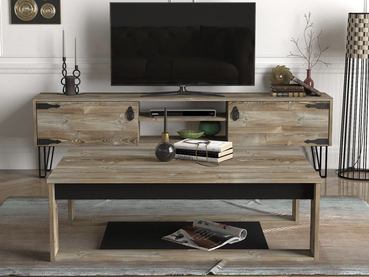 Tera Home Salontafel | 100% Melamine Gecoat | Beige Hout 4 Tera Home Salontafel | 100% Melamine Gecoat | Beige Hout - Afbeelding 4