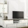 Modern TV Meubel Talon | 18mm Dikte | Metalen Poten | 180cm Breedte | Wit Goud Zwart