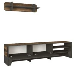Tera Home TV-meubel | 100% Melamine Laag | 18mm Dikte | Metalen Frame | Noten Antraciet -Emob 804TRH3063 20 207 54e6