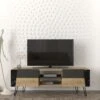 Tera Home TV-meubel | 100% Gemelamineerd | Metalen Poten | Saffier Antraciet