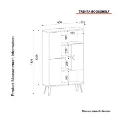 Tera Home Boekenplank - 100% Gemelamineerd Marmer Ontwerp -Emob 804TRH3622 20 209 3cc7