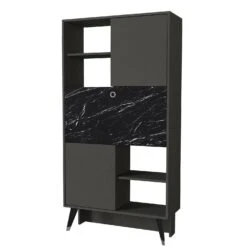 Tera Home Boekenplank Studie Tafel | 18mm Melamine Gecoat | Antraciet Marmer -Emob 804TRH3624 20 205 6d43