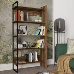 Tera Home Boekenplank | 18mm Melamine Plaat | Metalen Frame | 91" Breedte | Lydia -Emob 804TRH3626 20 202 9898