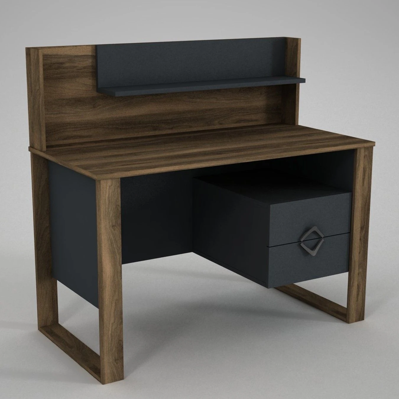 Tera Home 120cm Studiebureau | Gemelamineerd | Noten Antraciet 6 Tera Home 120cm Studiebureau | Gemelamineerd | Noten Antraciet - Afbeelding 6