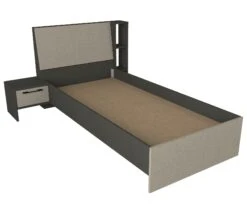 Tera Home Eenpersoons Ledikant | 100% Melamine Gecoat | 18mm Dikte | Crème -Emob 804TRH4006 20 205 98ff