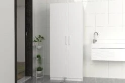 Tera Home Badkamerkast | Multifunctioneel Met 2 Deuren | Extra Opslag | 44 X 75 X 180 Cm | Wit 16 Tera Home Badkamerkast | Multifunctioneel Met 2 Deuren | Extra Opslag | 44 X 75 X 180 Cm | Wit -Emob 804TRH4902 2 ade1