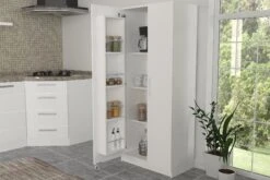 Tera Home Badkamerkast | Multifunctioneel Met 2 Deuren | Extra Opslag | 44 X 75 X 180 Cm | Wit 14 Tera Home Badkamerkast | Multifunctioneel Met 2 Deuren | Extra Opslag | 44 X 75 X 180 Cm | Wit -Emob 804TRH4902 4 b111