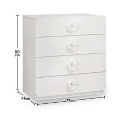 Commode | 100% Melaminegecoat | 4 Laden | Zachtsluitend | Baby- En Kindvriendelijk | Zelfmontage -Emob 813CLK3403 20 205 d50c