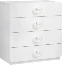 Commode | 100% Melaminegecoat | 4 Laden | Zachtsluitend | Baby- En Kindvriendelijk | Zelfmontage -Emob 813CLK3403 4 10b1